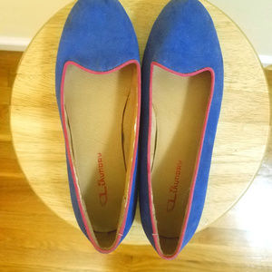 Cute Blue Suede Flats